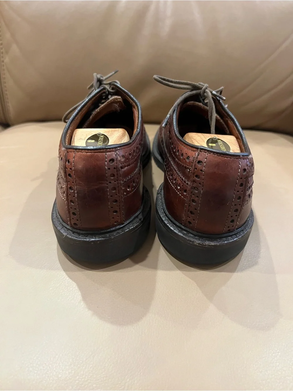 Allen Edmonds Brown Leather Wingtip Brogue Oxfords